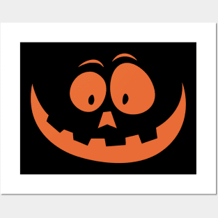 Pumpkin Face Halloween Posters and Art